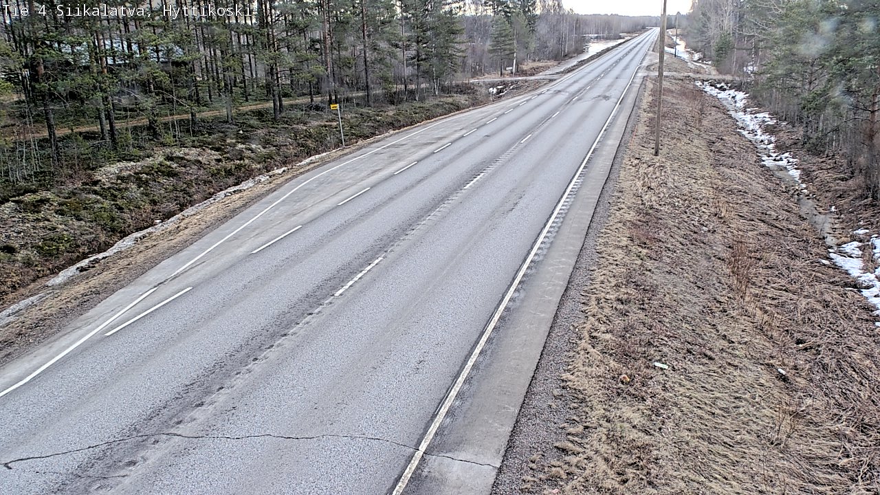 Weather Camera Image Väg 4 Siikalatva, Hyttikoski, Siikalatva, Pohjois-Pohjanmaa