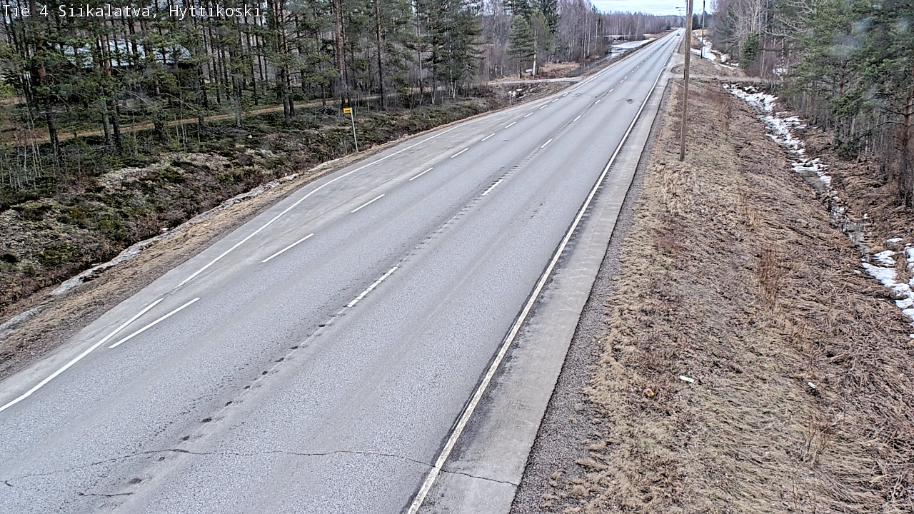 Weather Camera Image Väg 4 Siikalatva, Hyttikoski, Siikalatva, Pohjois-Pohjanmaa