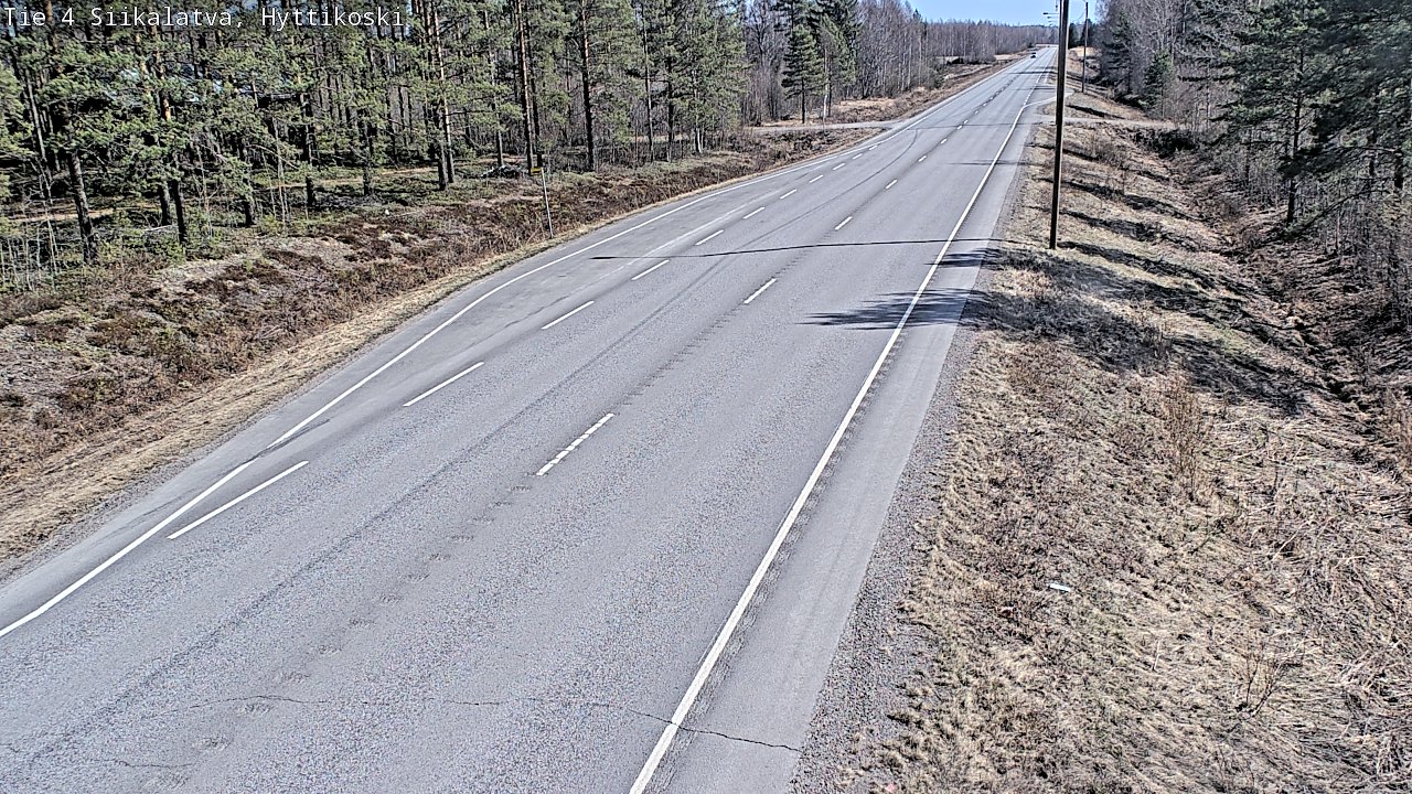 Weather Camera Image Väg 4 Siikalatva, Hyttikoski, Siikalatva, Pohjois-Pohjanmaa