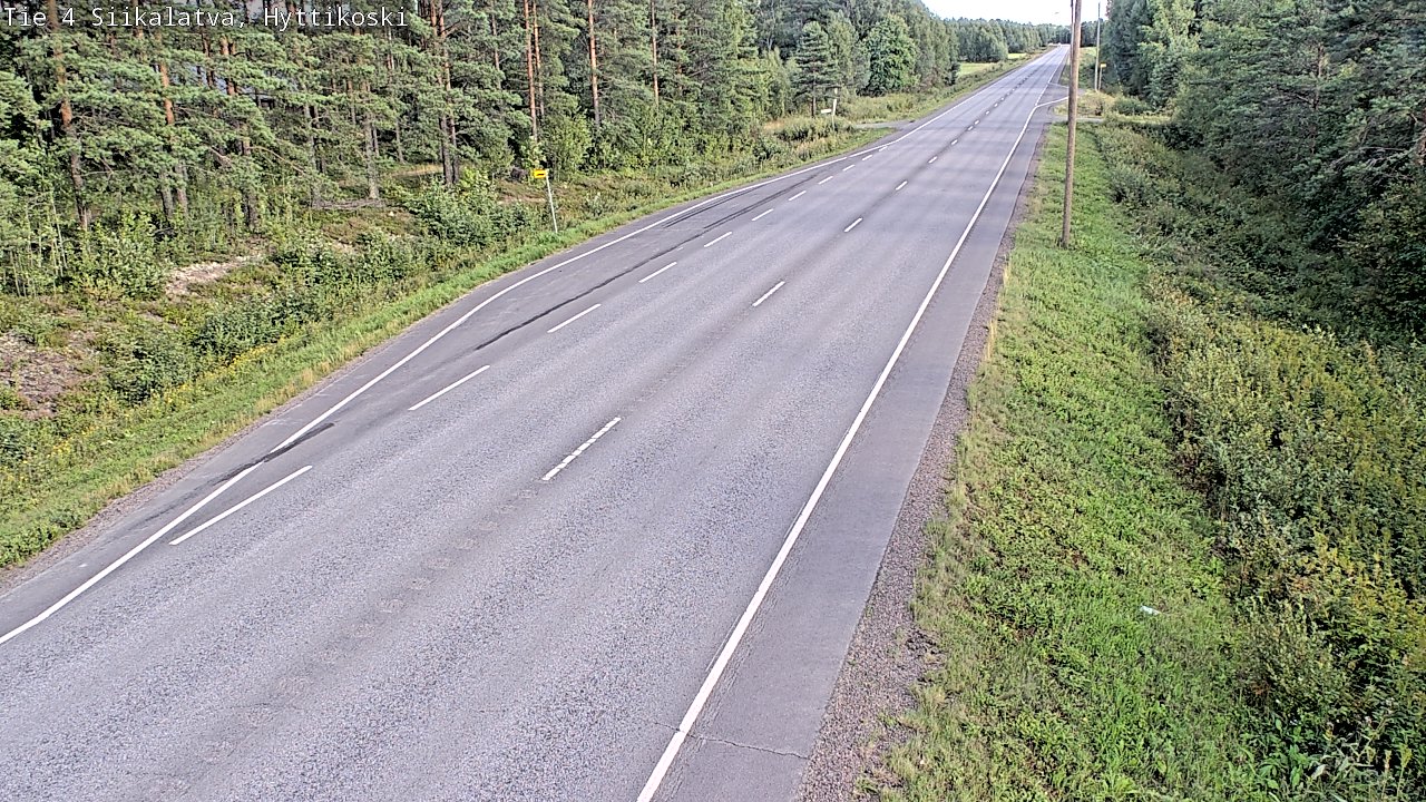 Weather Camera Image Väg 4 Siikalatva, Hyttikoski, Siikalatva, Pohjois-Pohjanmaa