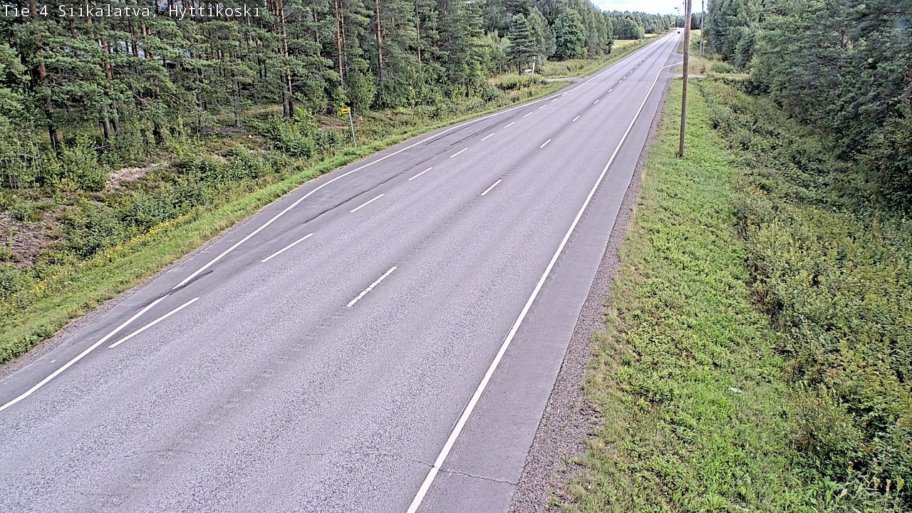 Weather Camera Image Väg 4 Siikalatva, Hyttikoski, Siikalatva, Pohjois-Pohjanmaa