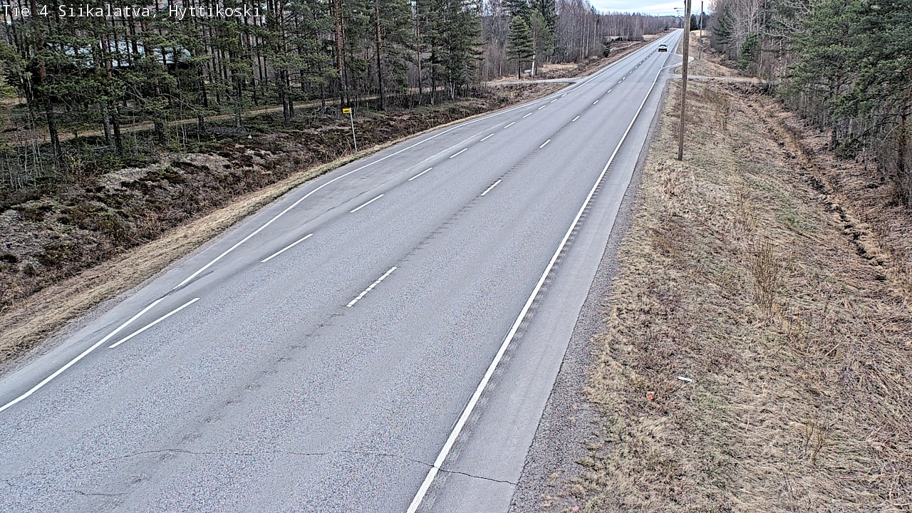 Weather Camera Image Väg 4 Siikalatva, Hyttikoski, Siikalatva, Pohjois-Pohjanmaa