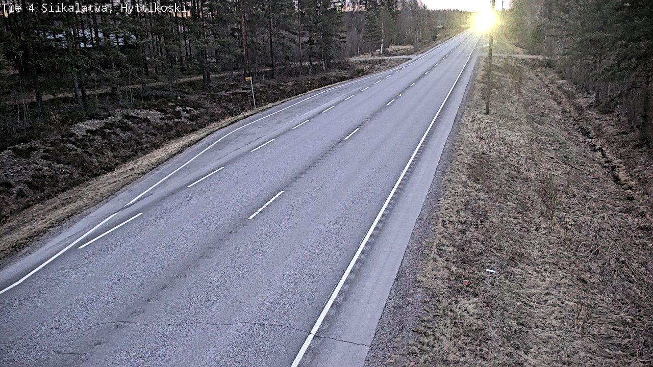 Weather Camera Image Väg 4 Siikalatva, Hyttikoski, Siikalatva, Pohjois-Pohjanmaa