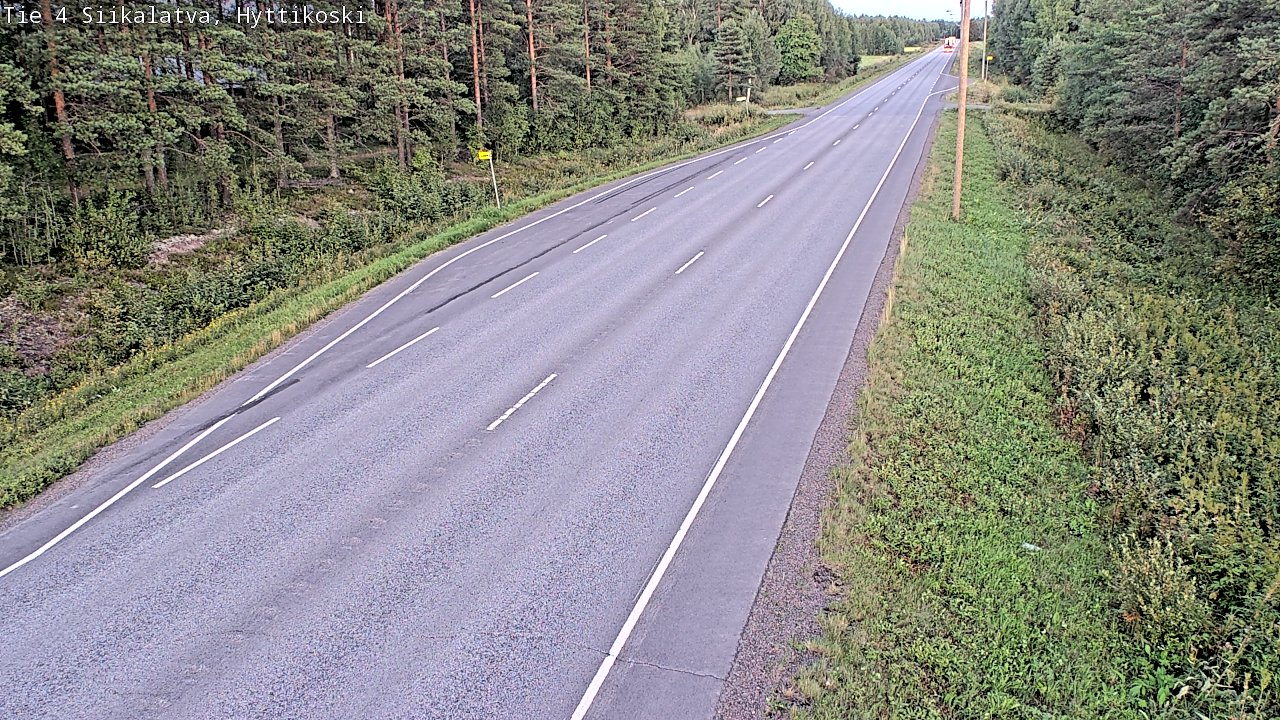 Weather Camera Image Väg 4 Siikalatva, Hyttikoski, Siikalatva, Pohjois-Pohjanmaa