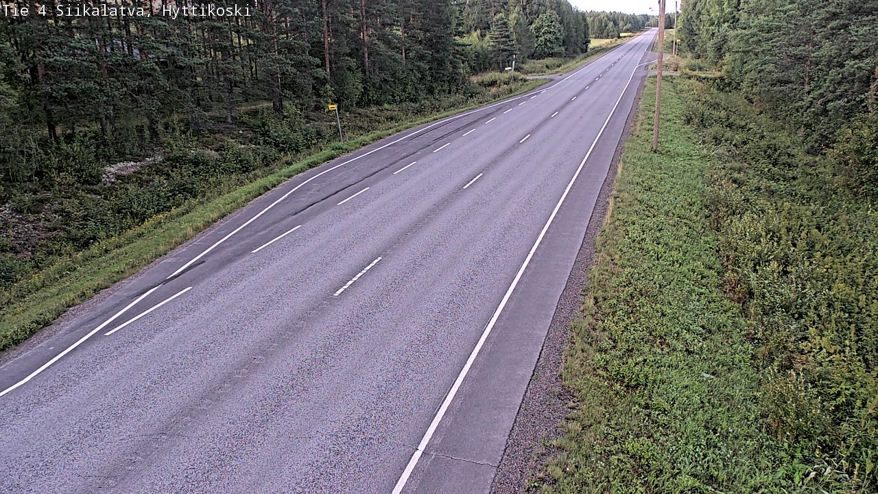 Weather Camera Image Väg 4 Siikalatva, Hyttikoski, Siikalatva, Pohjois-Pohjanmaa