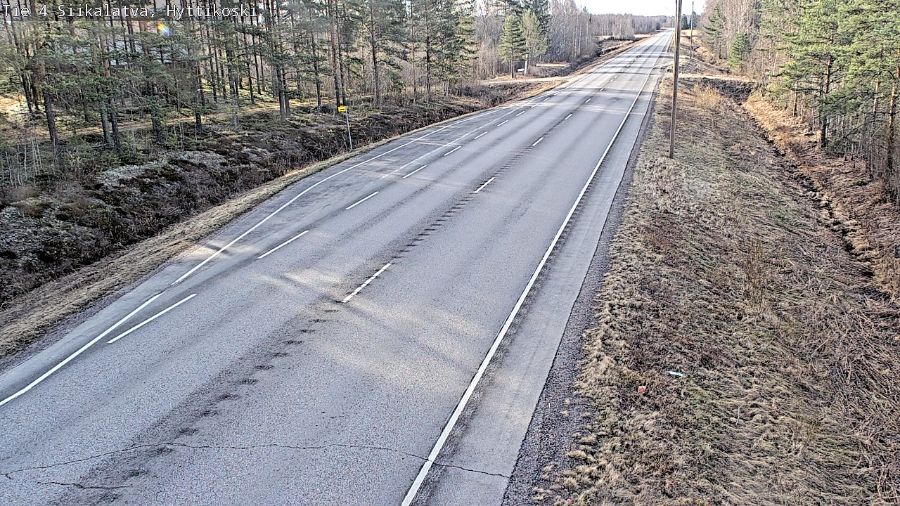 Weather Camera Image Väg 4 Siikalatva, Hyttikoski, Siikalatva, Pohjois-Pohjanmaa