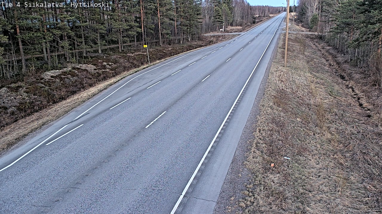 Weather Camera Image Väg 4 Siikalatva, Hyttikoski, Siikalatva, Pohjois-Pohjanmaa
