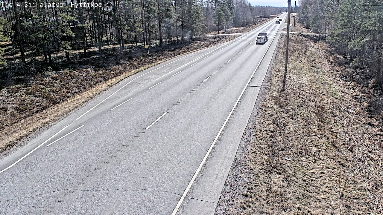 Weather Camera Image Väg 4 Siikalatva, Hyttikoski, Siikalatva, Pohjois-Pohjanmaa