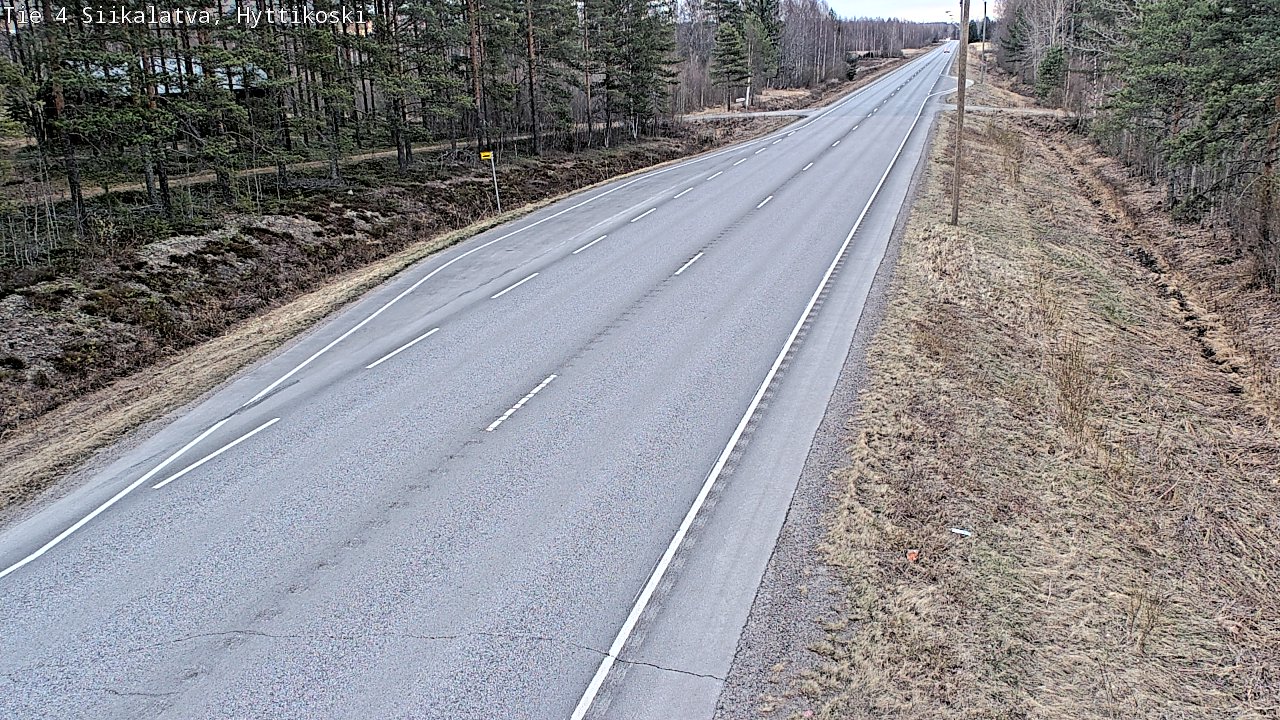Weather Camera Image Väg 4 Siikalatva, Hyttikoski, Siikalatva, Pohjois-Pohjanmaa