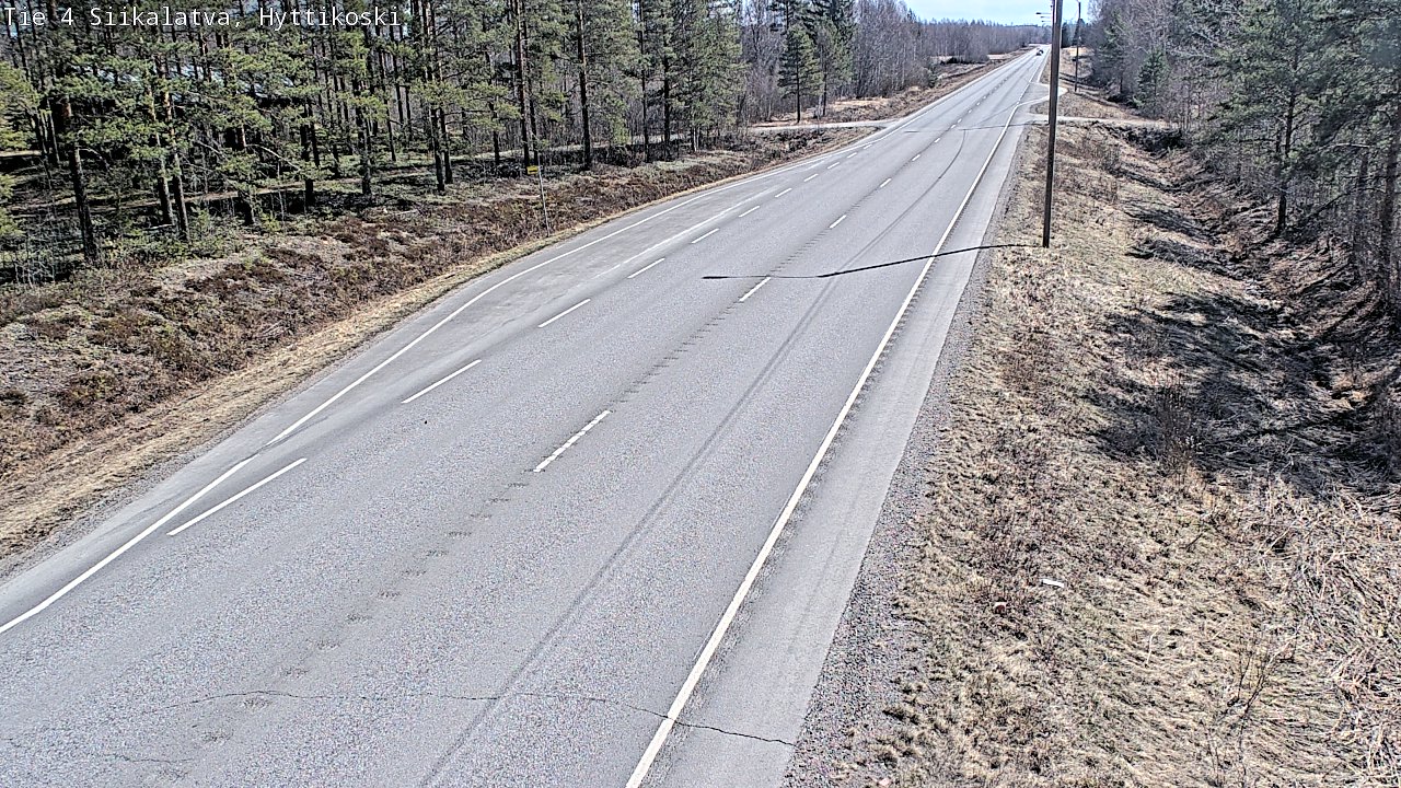 Weather Camera Image Väg 4 Siikalatva, Hyttikoski, Siikalatva, Pohjois-Pohjanmaa