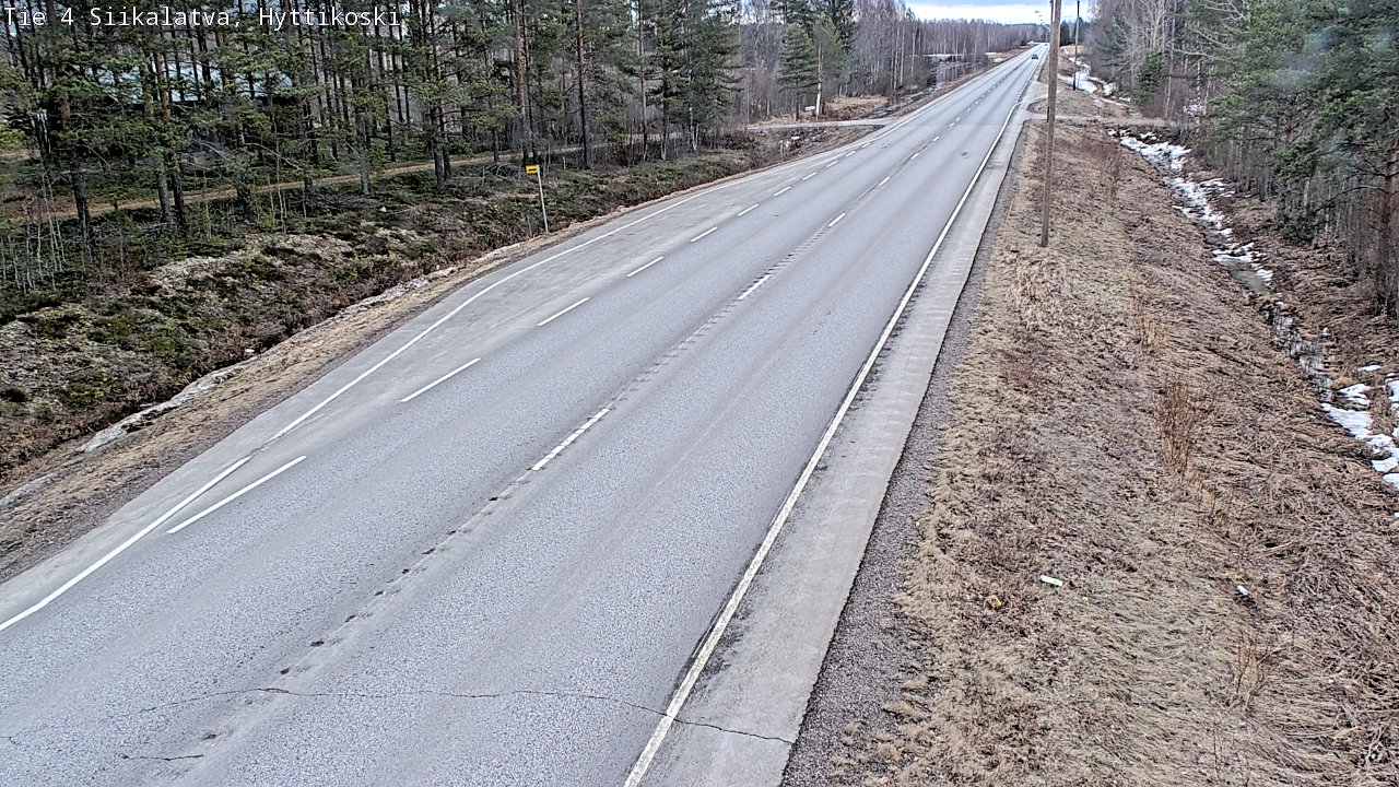 Weather Camera Image Väg 4 Siikalatva, Hyttikoski, Siikalatva, Pohjois-Pohjanmaa