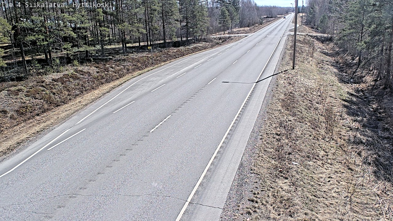 Weather Camera Image Väg 4 Siikalatva, Hyttikoski, Siikalatva, Pohjois-Pohjanmaa