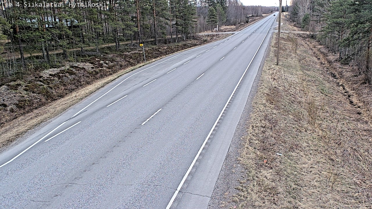 Weather Camera Image Väg 4 Siikalatva, Hyttikoski, Siikalatva, Pohjois-Pohjanmaa