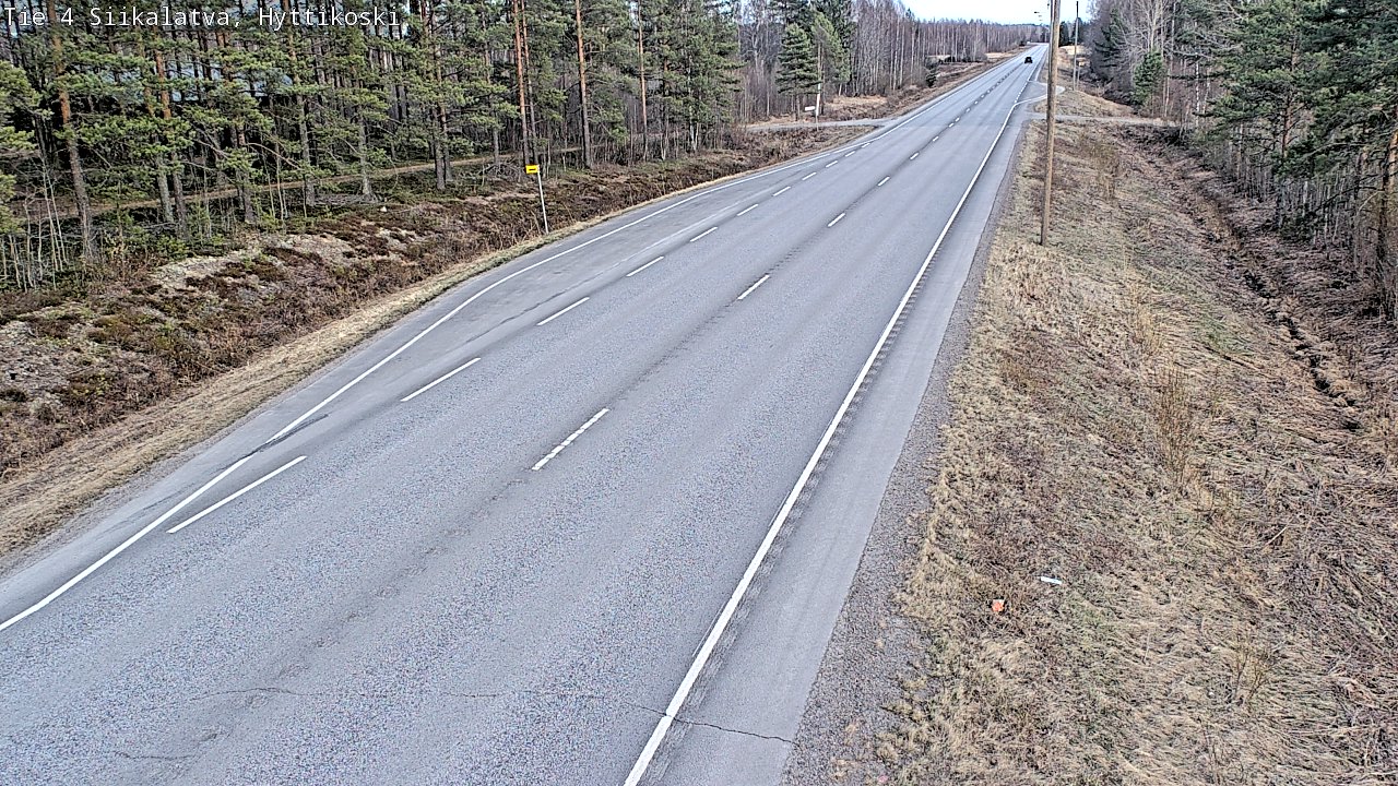 Weather Camera Image Väg 4 Siikalatva, Hyttikoski, Siikalatva, Pohjois-Pohjanmaa