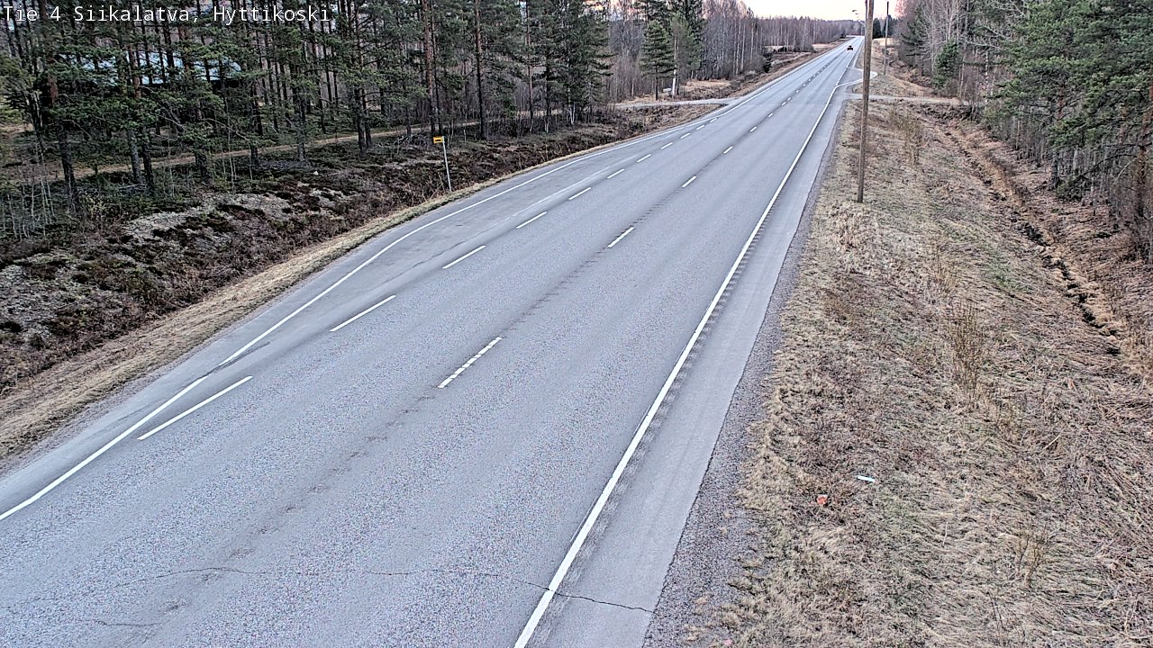 Weather Camera Image Väg 4 Siikalatva, Hyttikoski, Siikalatva, Pohjois-Pohjanmaa