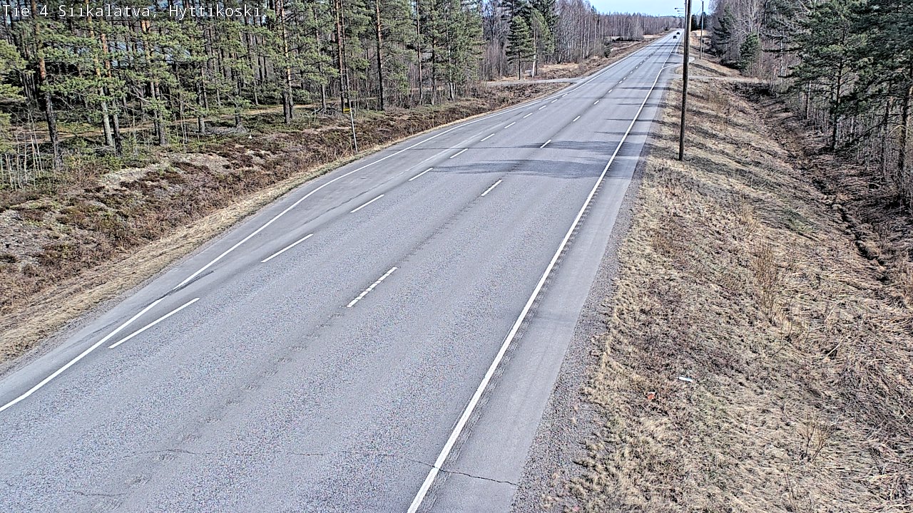 Weather Camera Image Väg 4 Siikalatva, Hyttikoski, Siikalatva, Pohjois-Pohjanmaa