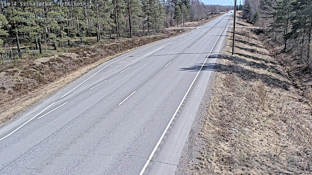 Weather Camera Image Väg 4 Siikalatva, Hyttikoski, Siikalatva, Pohjois-Pohjanmaa