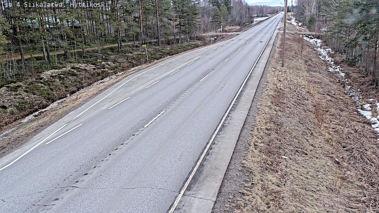 Weather Camera Image Väg 4 Siikalatva, Hyttikoski, Siikalatva, Pohjois-Pohjanmaa