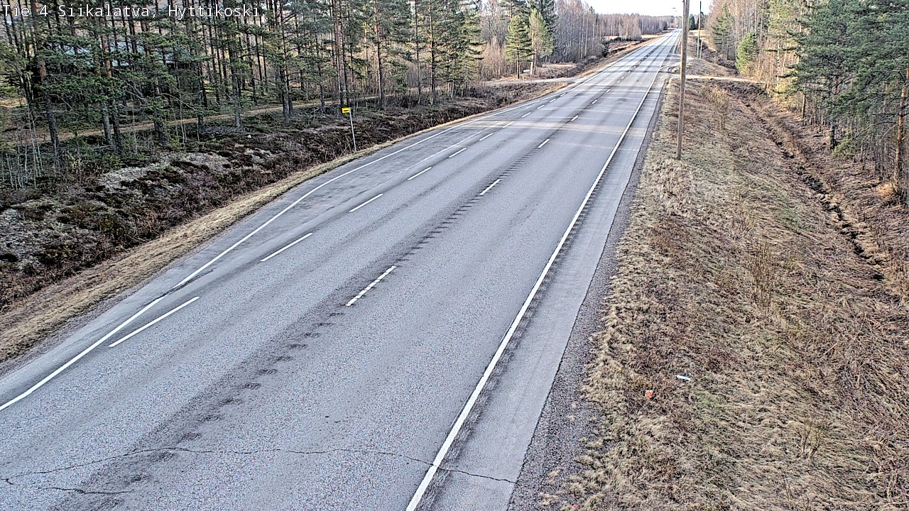 Weather Camera Image Väg 4 Siikalatva, Hyttikoski, Siikalatva, Pohjois-Pohjanmaa