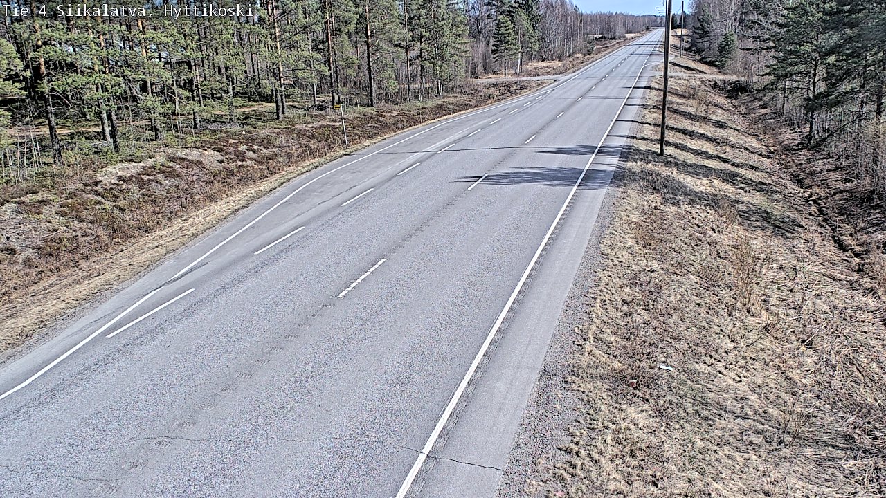 Weather Camera Image Väg 4 Siikalatva, Hyttikoski, Siikalatva, Pohjois-Pohjanmaa