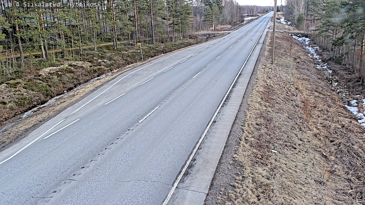 Weather Camera Image Väg 4 Siikalatva, Hyttikoski, Siikalatva, Pohjois-Pohjanmaa