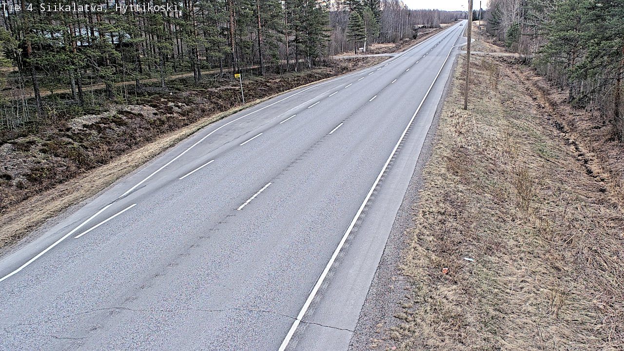 Weather Camera Image Road 4 Siikalatva, Hyttikoski, Siikalatva, Pohjois-Pohjanmaa