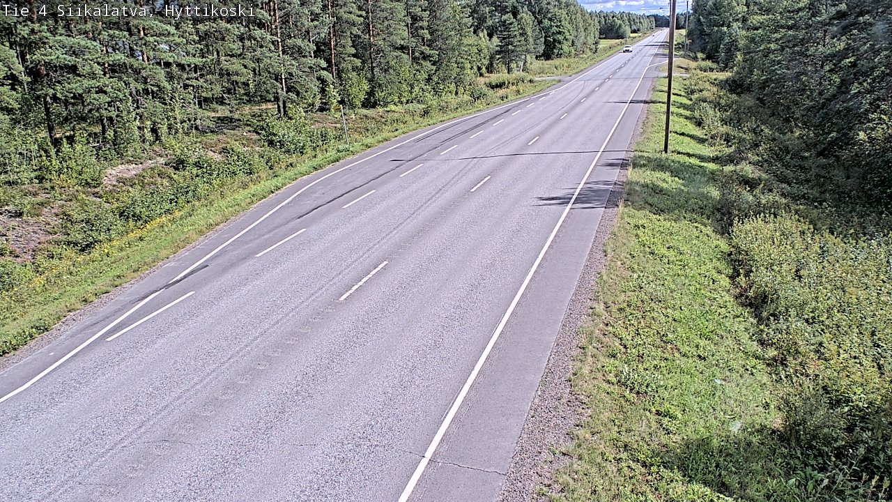 Weather Camera Image Väg 4 Siikalatva, Hyttikoski, Siikalatva, Pohjois-Pohjanmaa