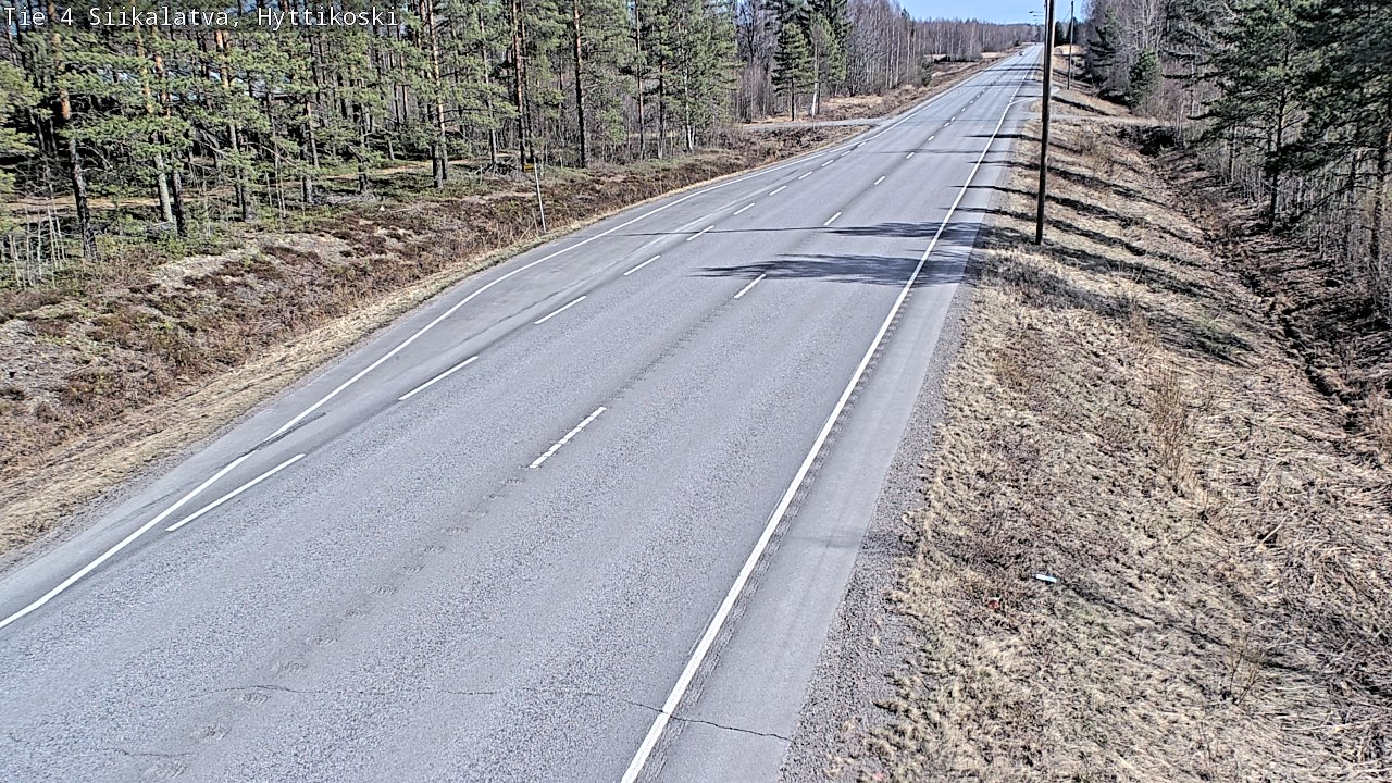 Weather Camera Image Väg 4 Siikalatva, Hyttikoski, Siikalatva, Pohjois-Pohjanmaa
