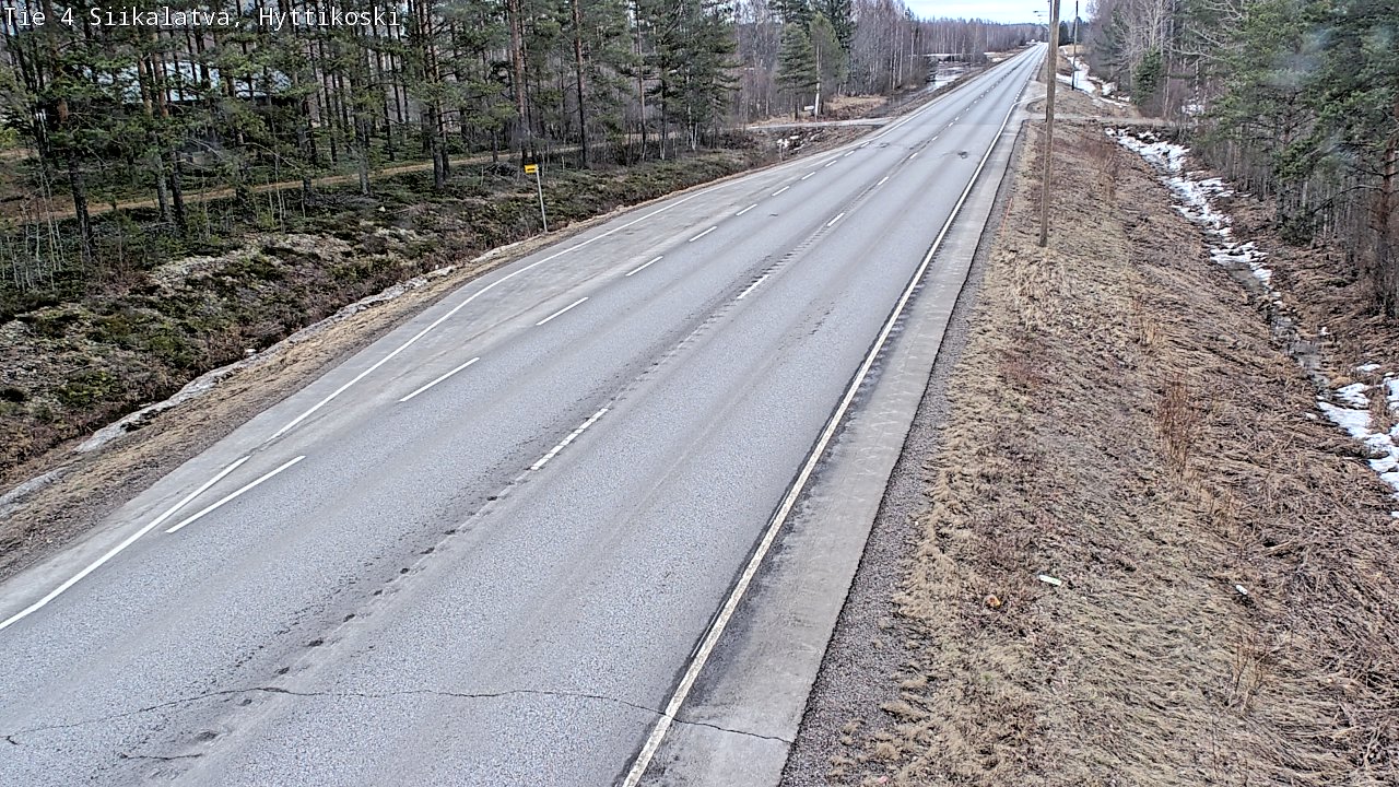 Weather Camera Image Väg 4 Siikalatva, Hyttikoski, Siikalatva, Pohjois-Pohjanmaa