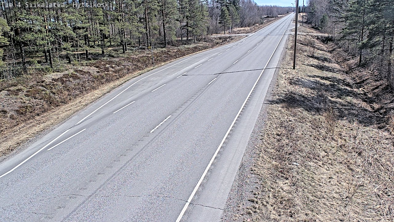 Weather Camera Image Väg 4 Siikalatva, Hyttikoski, Siikalatva, Pohjois-Pohjanmaa