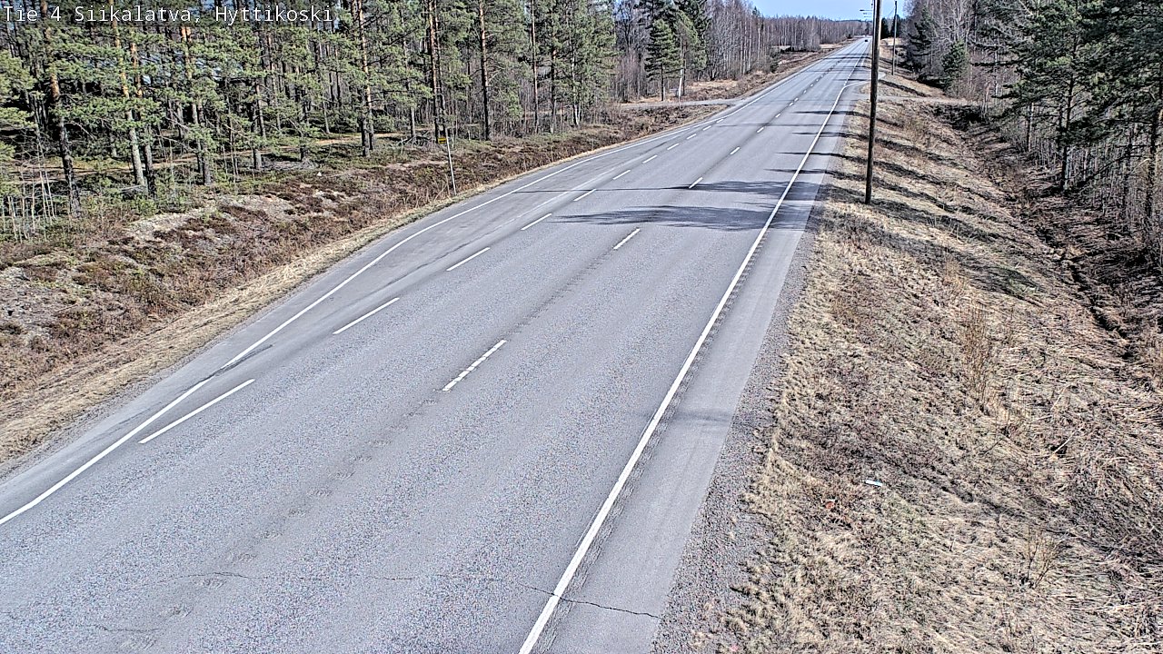 Weather Camera Image Väg 4 Siikalatva, Hyttikoski, Siikalatva, Pohjois-Pohjanmaa