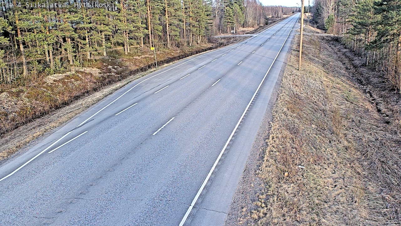 Weather Camera Image Väg 4 Siikalatva, Hyttikoski, Siikalatva, Pohjois-Pohjanmaa
