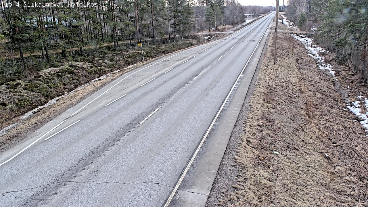 Weather Camera Image Väg 4 Siikalatva, Hyttikoski, Siikalatva, Pohjois-Pohjanmaa