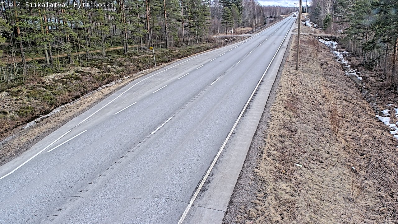 Weather Camera Image Väg 4 Siikalatva, Hyttikoski, Siikalatva, Pohjois-Pohjanmaa