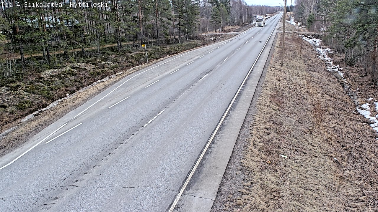 Weather Camera Image Väg 4 Siikalatva, Hyttikoski, Siikalatva, Pohjois-Pohjanmaa
