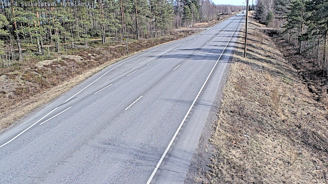 Weather Camera Image Väg 4 Siikalatva, Hyttikoski, Siikalatva, Pohjois-Pohjanmaa