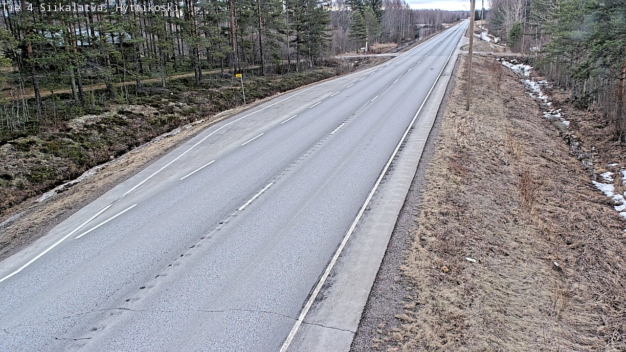 Weather Camera Image Väg 4 Siikalatva, Hyttikoski, Siikalatva, Pohjois-Pohjanmaa