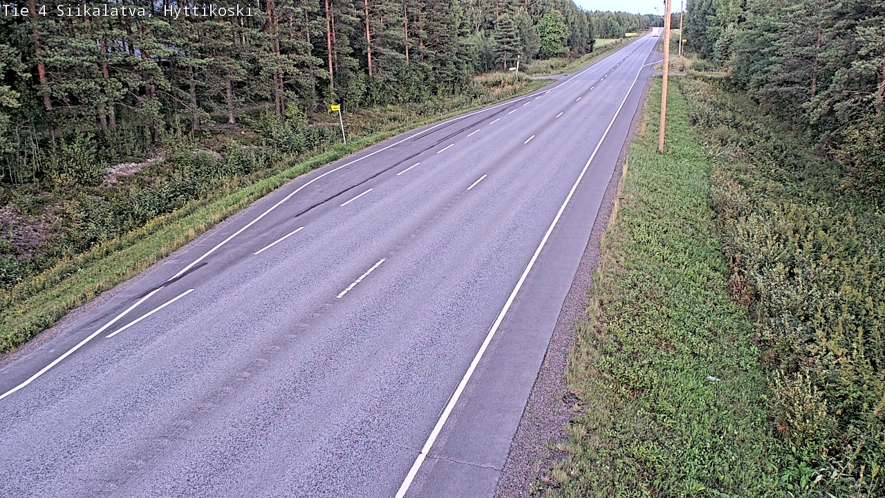 Weather Camera Image Väg 4 Siikalatva, Hyttikoski, Siikalatva, Pohjois-Pohjanmaa