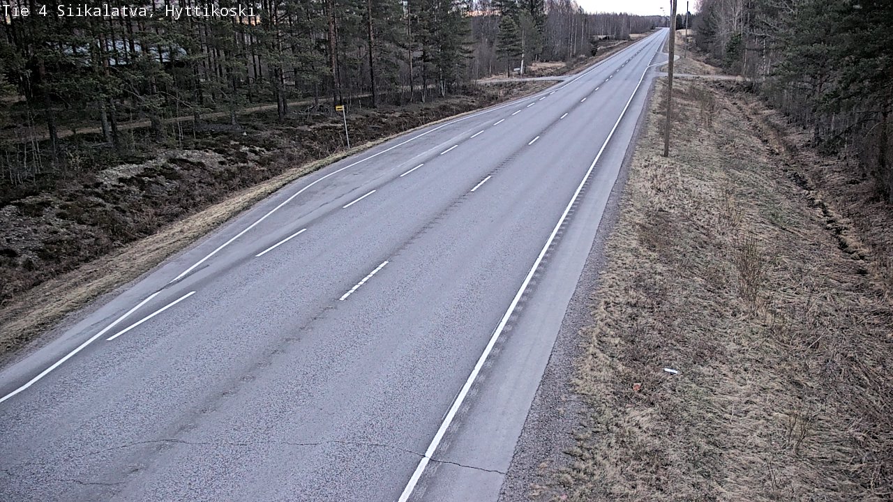 Weather Camera Image Väg 4 Siikalatva, Hyttikoski, Siikalatva, Pohjois-Pohjanmaa