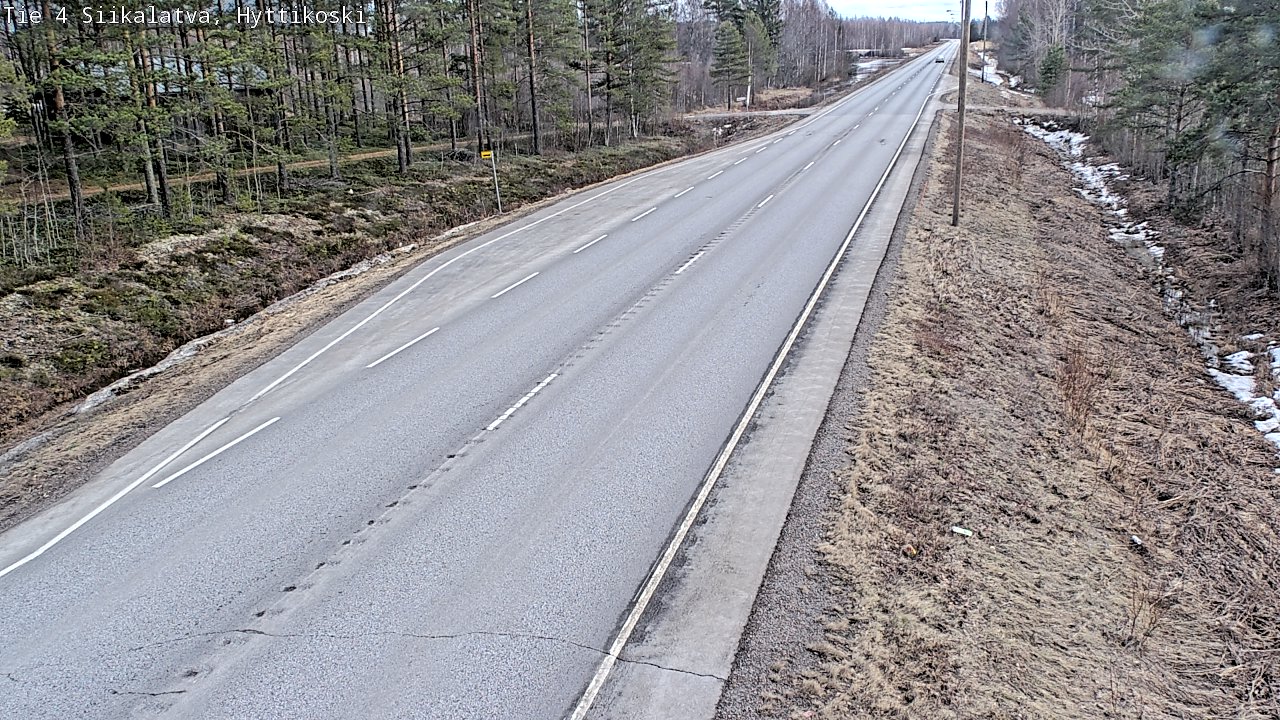 Weather Camera Image Väg 4 Siikalatva, Hyttikoski, Siikalatva, Pohjois-Pohjanmaa