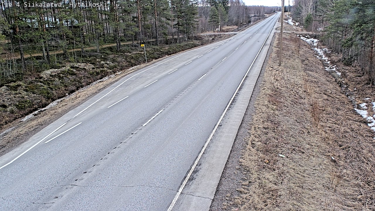 Weather Camera Image Väg 4 Siikalatva, Hyttikoski, Siikalatva, Pohjois-Pohjanmaa