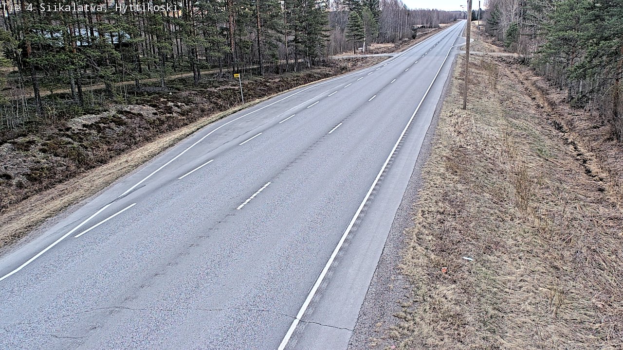 Weather Camera Image Väg 4 Siikalatva, Hyttikoski, Siikalatva, Pohjois-Pohjanmaa