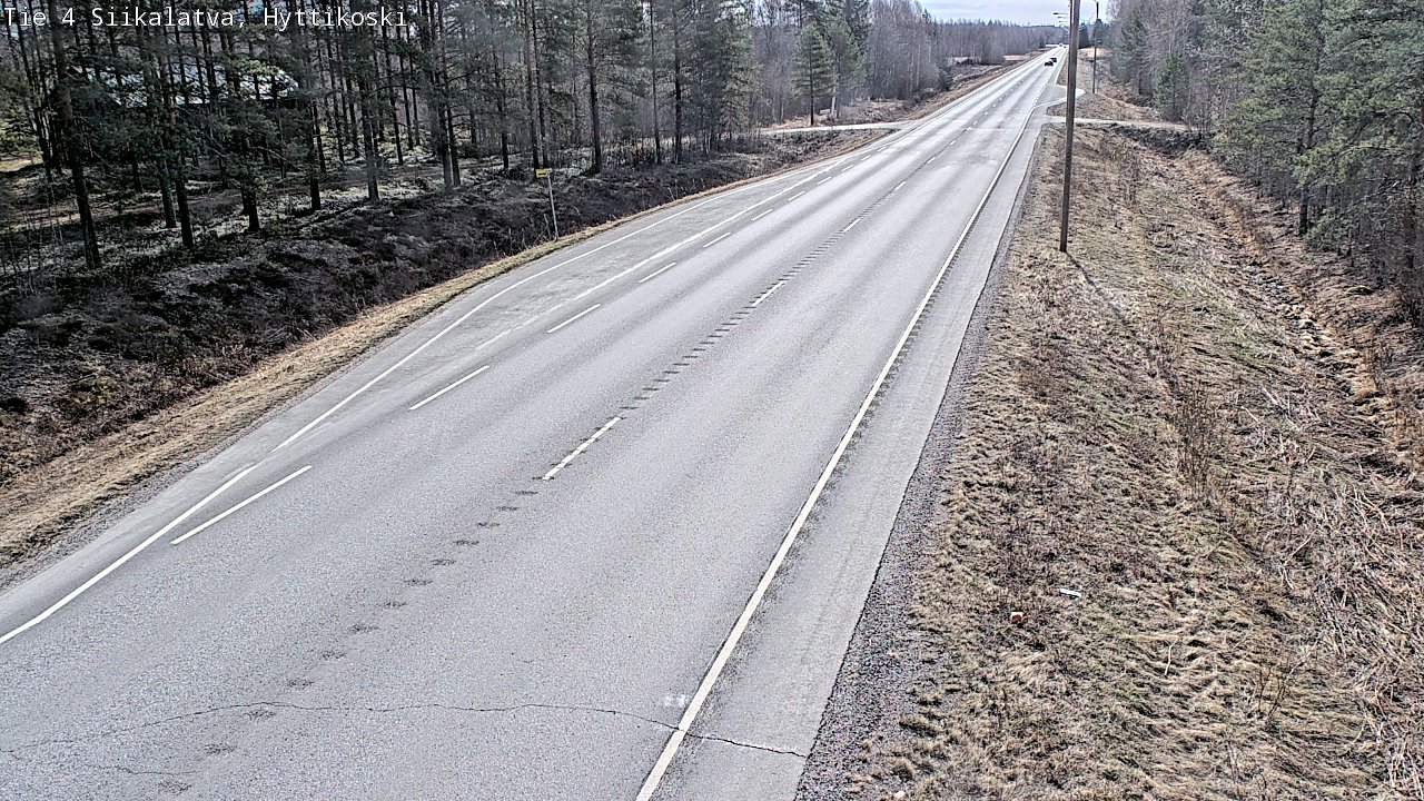 Weather Camera Image Väg 4 Siikalatva, Hyttikoski, Siikalatva, Pohjois-Pohjanmaa