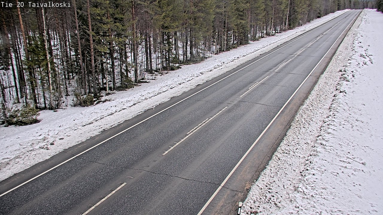Weather Camera Image Road 20 Taivalkoski, Taivalkoski, Pohjois-Pohjanmaa