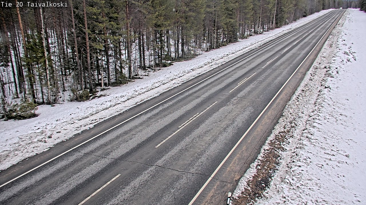Weather Camera Image Väg 20 Taivalkoski, Taivalkoski, Pohjois-Pohjanmaa