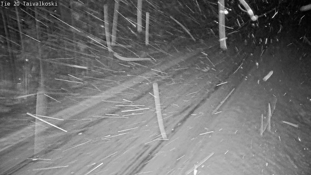 Weather Camera Image Väg 20 Taivalkoski, Taivalkoski, Pohjois-Pohjanmaa