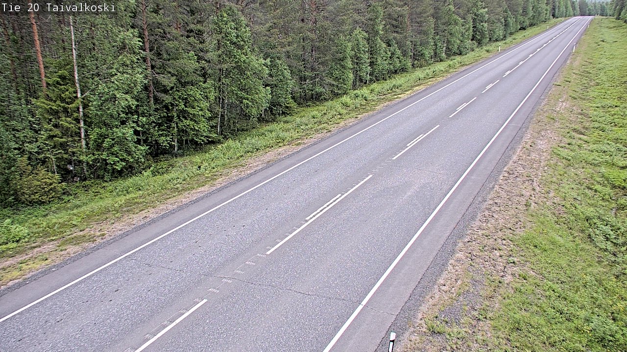 Weather Camera Image Road 20 Taivalkoski, Taivalkoski, Pohjois-Pohjanmaa