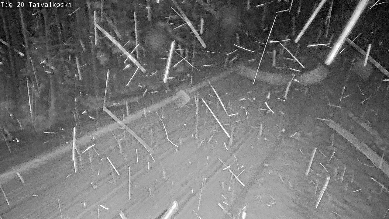 Weather Camera Image Väg 20 Taivalkoski, Taivalkoski, Pohjois-Pohjanmaa