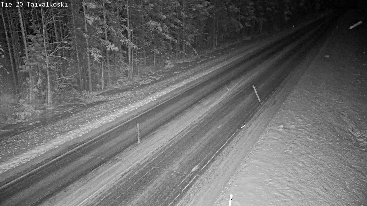 Weather Camera Image Väg 20 Taivalkoski, Taivalkoski, Pohjois-Pohjanmaa