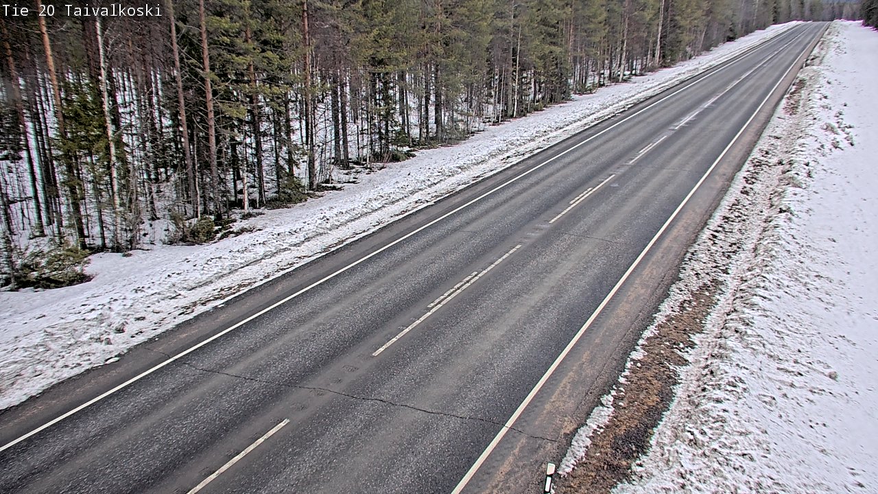 Weather Camera Image Road 20 Taivalkoski, Taivalkoski, Pohjois-Pohjanmaa